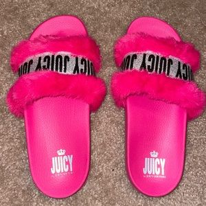 Juicy Couture Hot Pink Slippers